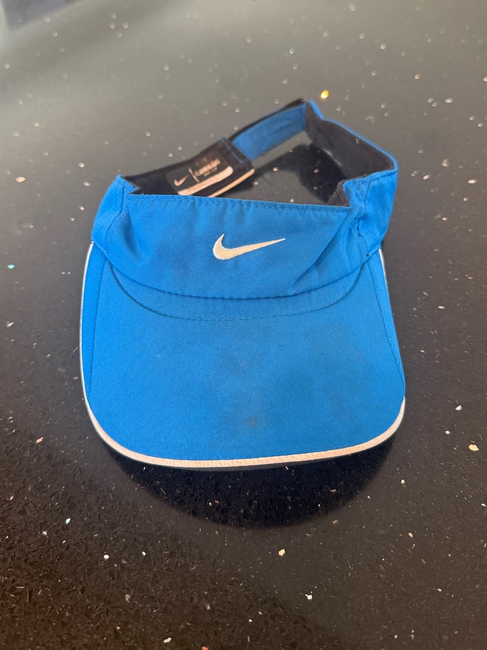 Nike Blue Visor with White Swoosh